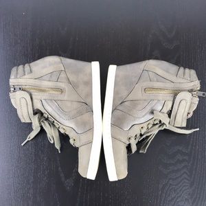 Candies Zip Up High Top Wedge Sneakers Size 7